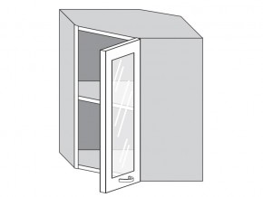 1.60.3у Шкаф настенный (h=720) угловой на 600мм со стекл. дверцей в Муравленко - muravlenko.magazin-mebel74.ru | фото