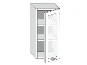 19.40.3 Шкаф настенный (h=913) на 400мм с 1-ой стекл. дверцей в Муравленко - muravlenko.magazin-mebel74.ru | фото