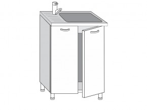 2.60.2мн Шкаф-стол на 600мм под накладную мойку с 2-мя дверцами в Муравленко - muravlenko.magazin-mebel74.ru | фото