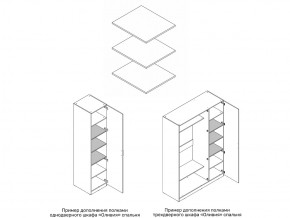 Комплект полок шкафа 1 дверного или 3 дверного в Муравленко - muravlenko.magazin-mebel74.ru | фото