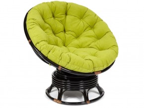 Кресло-качалка Papasan w 23/01 B с подушкой Antique brown, флок Олива в Муравленко - muravlenko.magazin-mebel74.ru | фото