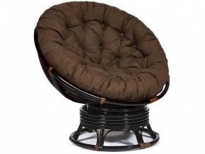 Кресло-качалка Papasan w 23/01 B с подушкой Antique brown, ткань Коричневый в Муравленко - muravlenko.magazin-mebel74.ru | фото