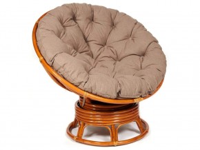 Кресло-качалка Papasan w 23/01 B с подушкой Cognac, экошерсть Коричневый в Муравленко - muravlenko.magazin-mebel74.ru | фото