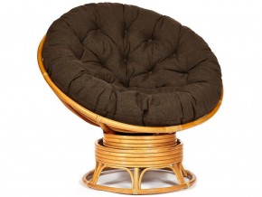 Кресло-качалка Papasan w 23/01 B с подушкой Honey, ткань Коричневый в Муравленко - muravlenko.magazin-mebel74.ru | фото