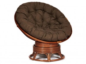 Кресло-качалка Papasan w 23/01 B с подушкой Pecan, ткань Коричневый в Муравленко - muravlenko.magazin-mebel74.ru | фото