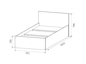 Кровать одинарная (Без матраца 0,9*2,0) в Муравленко - muravlenko.magazin-mebel74.ru | фото