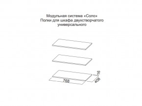 Полки для шкафа двухстворчатого универсального в Муравленко - muravlenko.magazin-mebel74.ru | фото