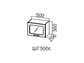 ШГ500с/360 Шкаф навесной 500/360 (горизонт. со стеклом) в Муравленко - muravlenko.magazin-mebel74.ru | фото